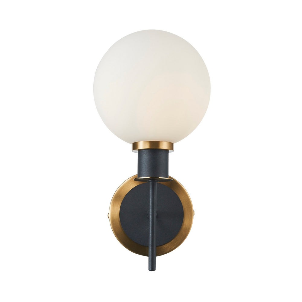 Artcraft Canada - AC11871WH - One Light Wall Sconce - Gem - Black and Brushed Brass
