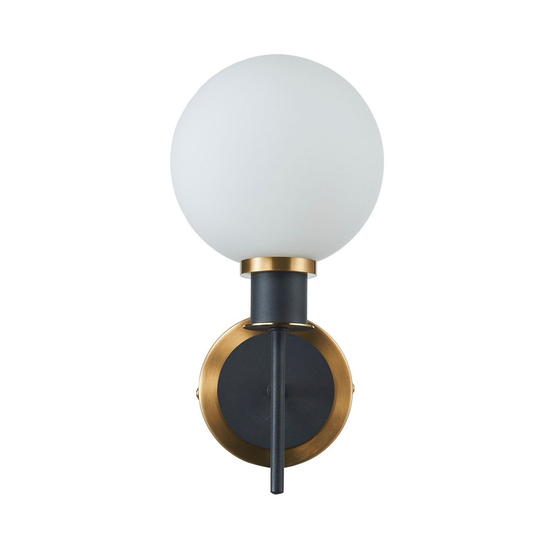 Artcraft Canada - AC11871WH - One Light Wall Sconce - Gem - Black and Brushed Brass