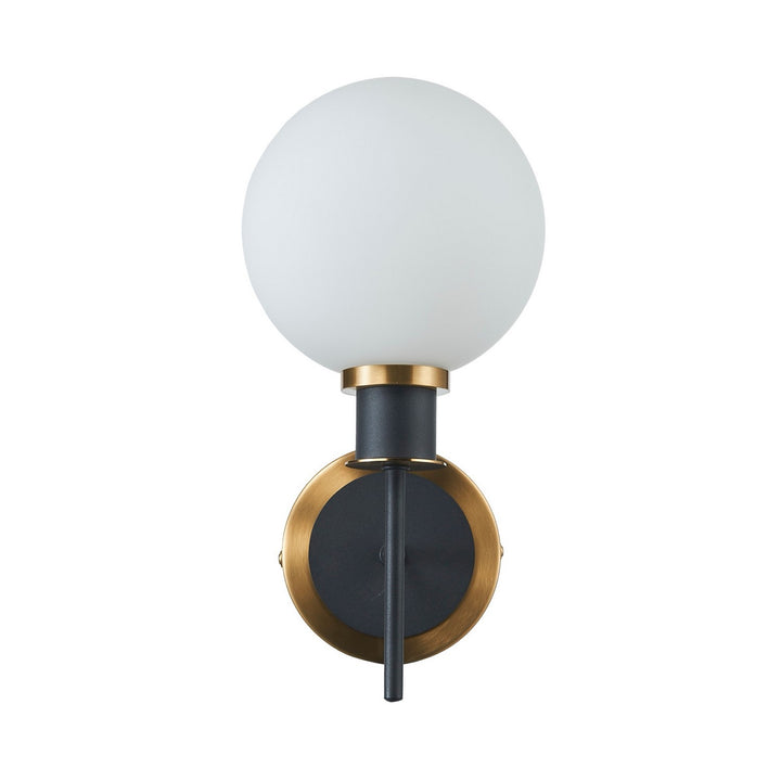 Artcraft Canada - AC11871WH - One Light Wall Sconce - Gem - Black and Brushed Brass