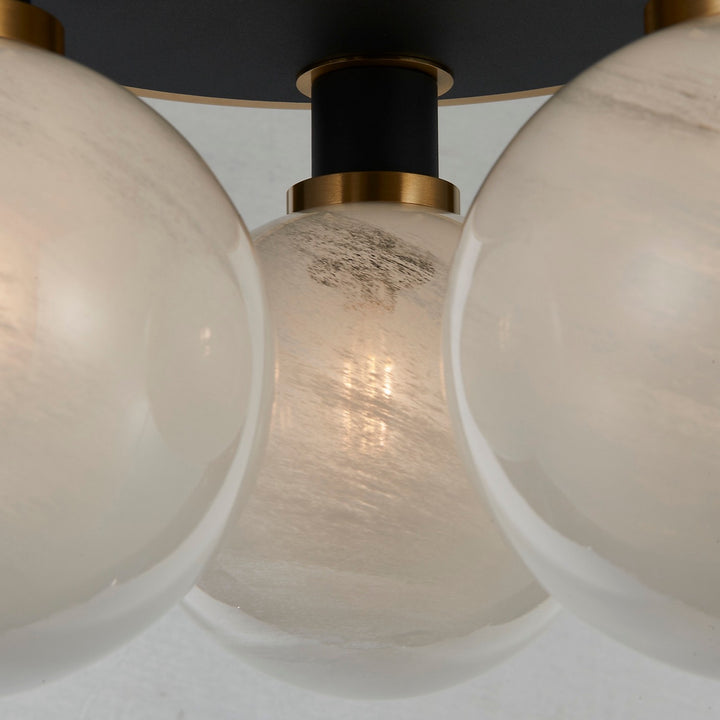 Artcraft Canada - AC11873SW - Three Light Pendant - Gem - Black and Brushed Brass
