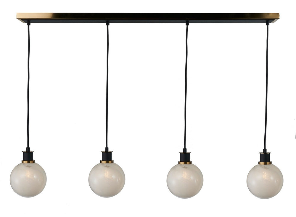 Artcraft Canada - AC11874SW - Four Light Island/Pool Table - Gem - Black and Brushed Brass