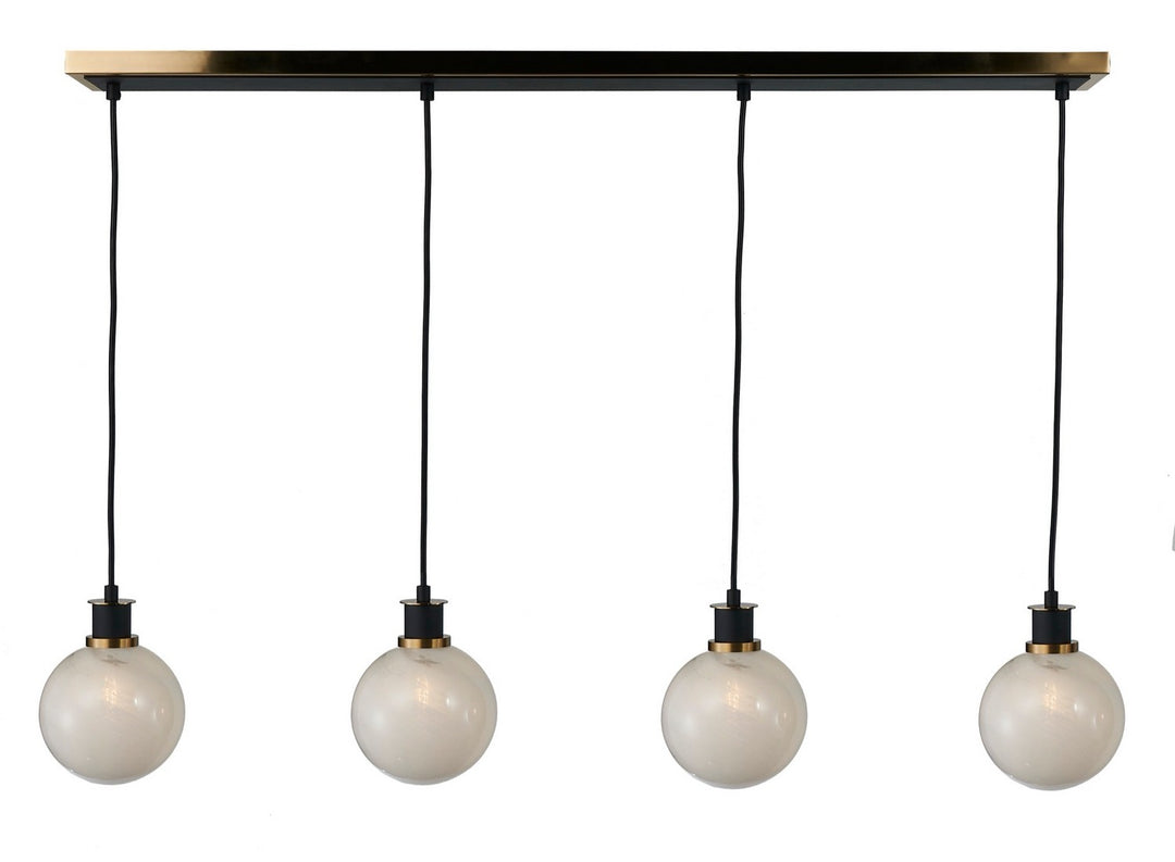 Artcraft Canada - AC11874SW - Four Light Island/Pool Table - Gem - Black and Brushed Brass