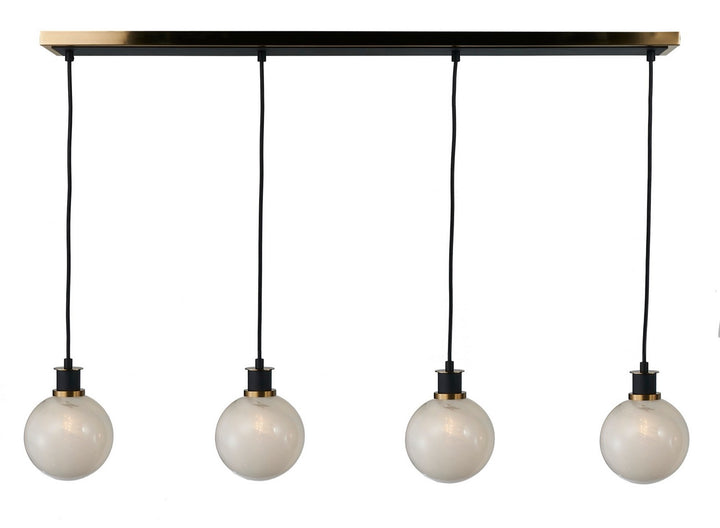 Artcraft Canada - AC11874SW - Four Light Island/Pool Table - Gem - Black and Brushed Brass