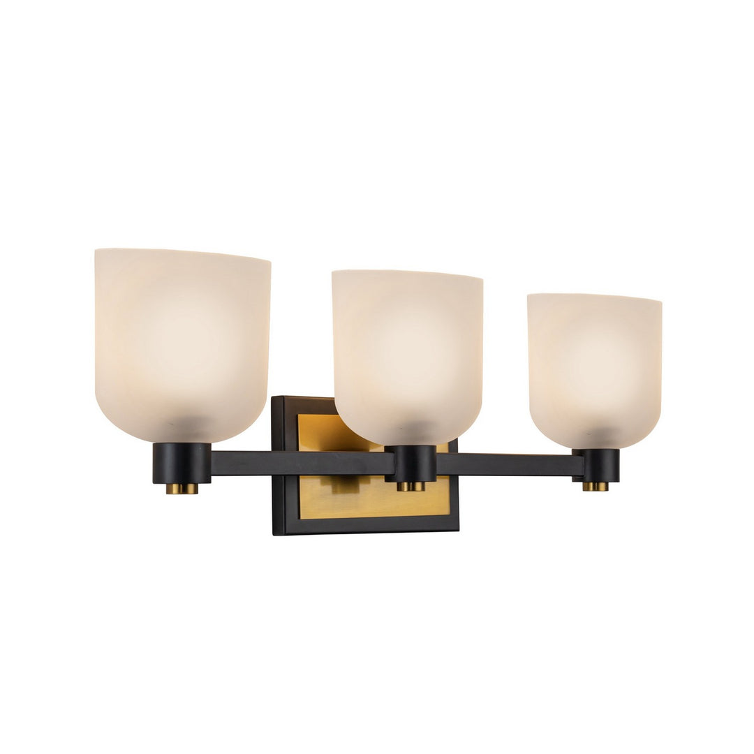 Artcraft Canada - AC11693BB - Three Light Bathroom Vanity - Lyndon - Black and Brushed Brass
