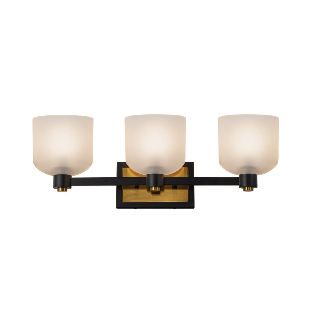 Artcraft Canada - AC11693BB - Three Light Bathroom Vanity - Lyndon - Black and Brushed Brass