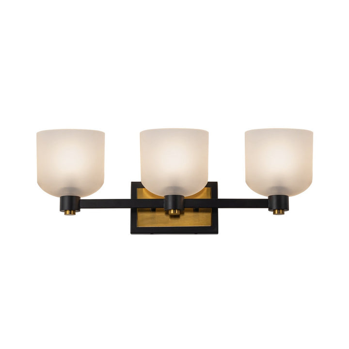 Artcraft Canada - AC11693BB - Three Light Bathroom Vanity - Lyndon - Black and Brushed Brass