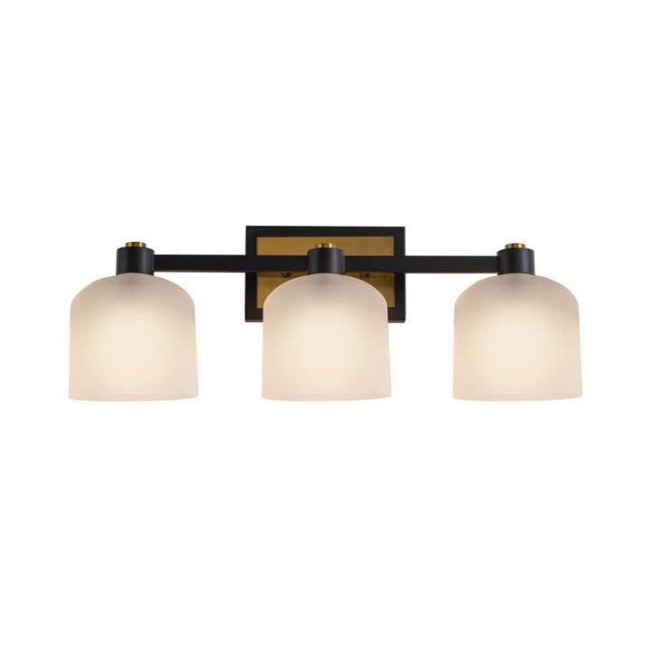 Artcraft Canada - AC11693BB - Three Light Bathroom Vanity - Lyndon - Black and Brushed Brass