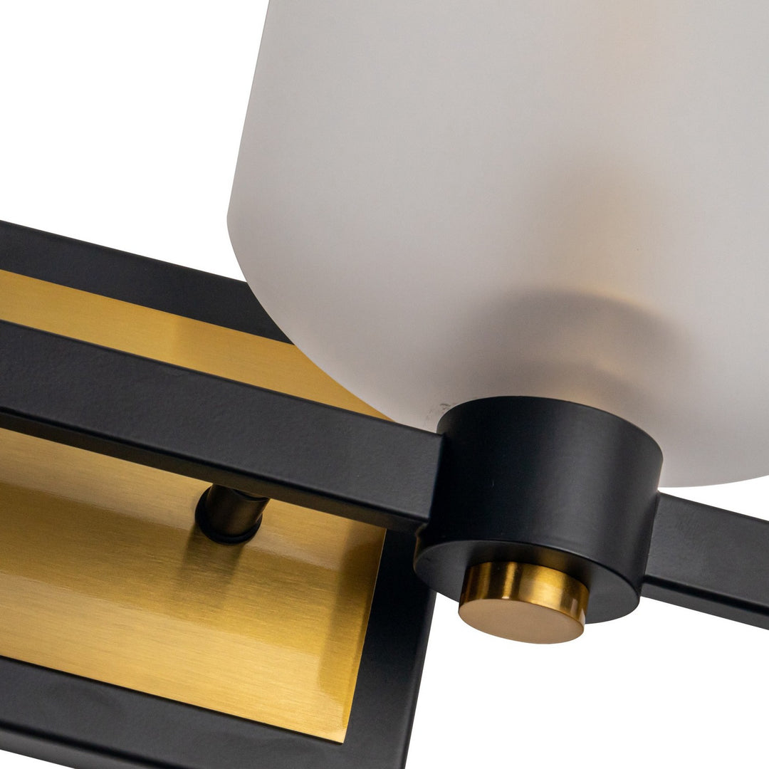 Artcraft Canada - AC11694BB - Four Light Bathroom Vanity - Lyndon - Black and Brushed Brass