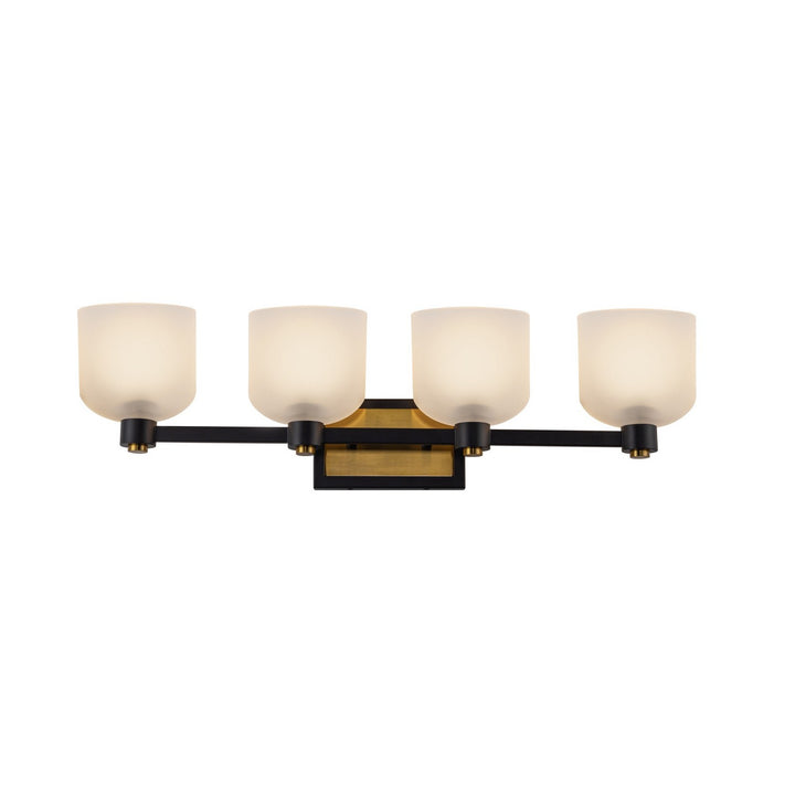 Artcraft Canada - AC11694BB - Four Light Bathroom Vanity - Lyndon - Black and Brushed Brass