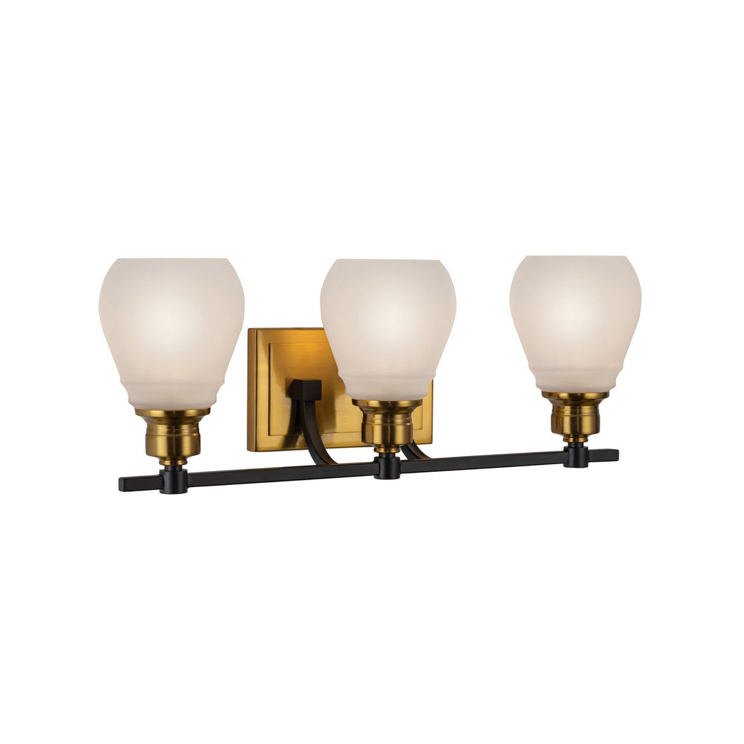 Artcraft Canada - AC11683BB - Three Light Bathroom Vanity - Nelson - Brass & Black