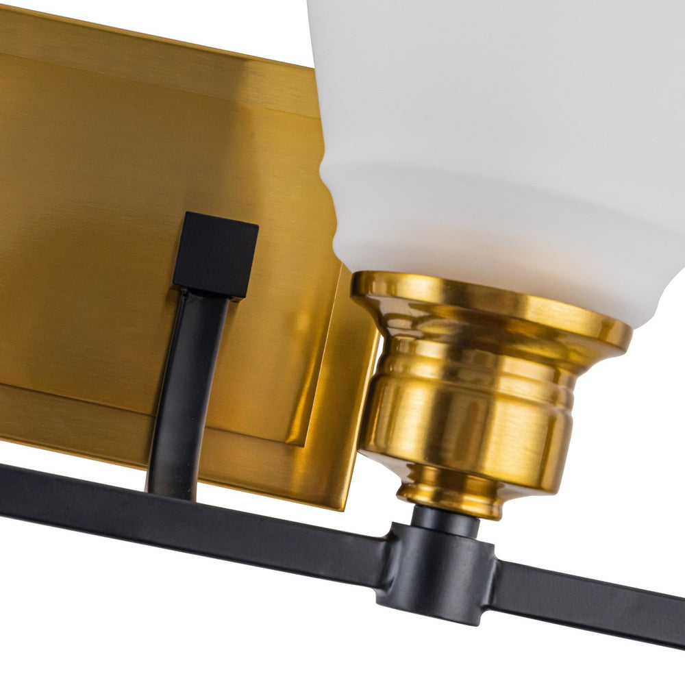 Artcraft Canada - AC11684BB - Four Light Bathroom Vanity - Nelson - Brass & Black