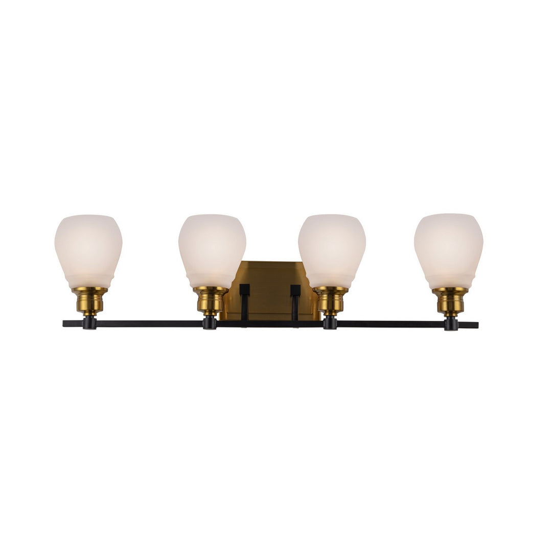 Artcraft Canada - AC11684BB - Four Light Bathroom Vanity - Nelson - Brass & Black
