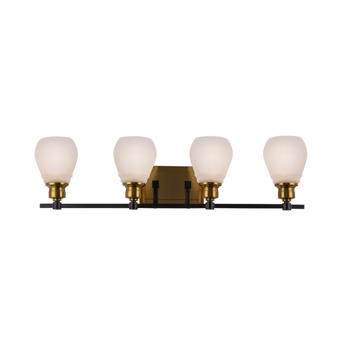 Artcraft Canada - AC11684BB - Four Light Bathroom Vanity - Nelson - Brass & Black