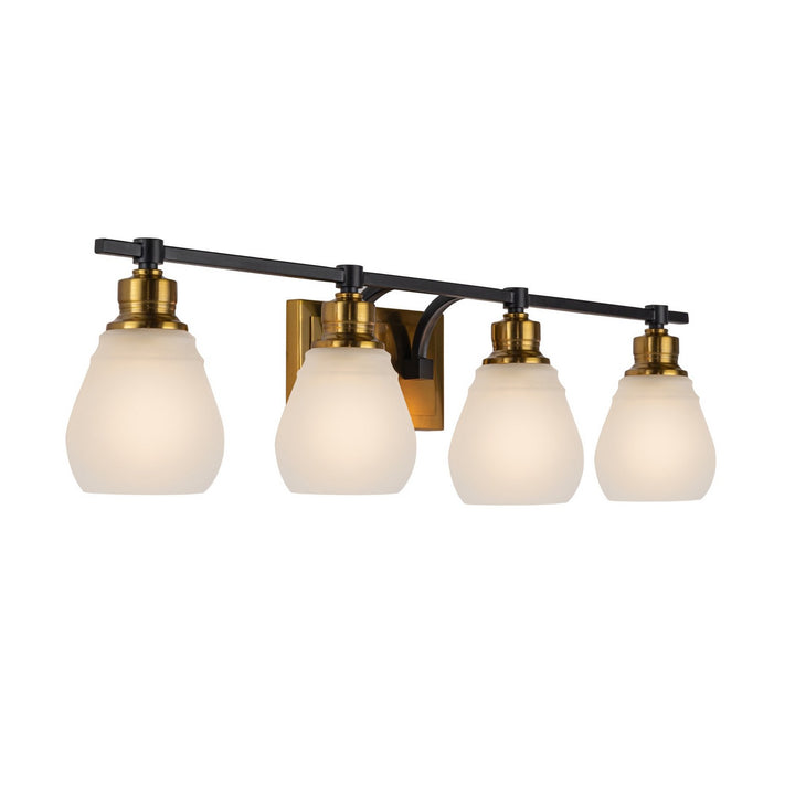 Artcraft Canada - AC11684BB - Four Light Bathroom Vanity - Nelson - Brass & Black