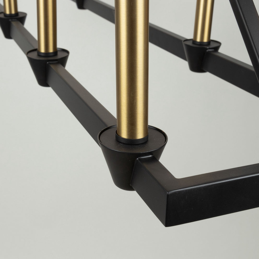 Artcraft Canada - AC11980BB - Ten Light Island/Pool Table - Notting Hill - Black and Brushed Brass