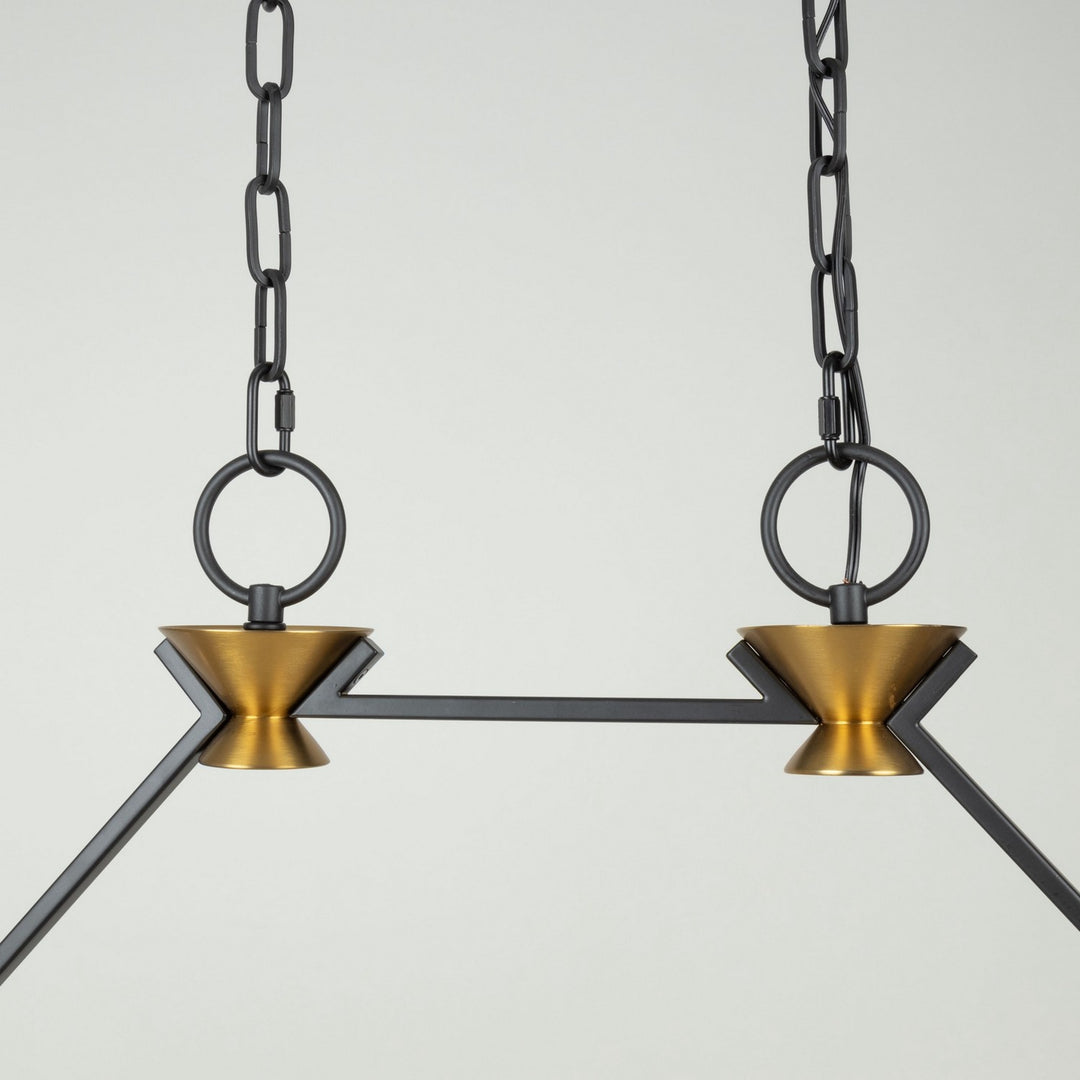 Artcraft Canada - AC11980BB - Ten Light Island/Pool Table - Notting Hill - Black and Brushed Brass
