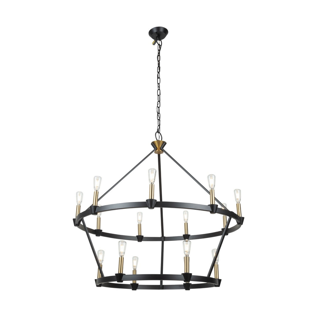 Artcraft Canada - AC11985BB - 15 Light Chandelier - Notting Hill - Black and Brushed Brass