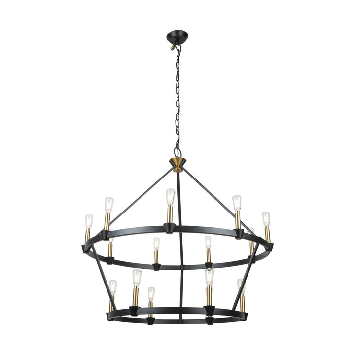 Artcraft Canada - AC11985BB - 15 Light Chandelier - Notting Hill - Black and Brushed Brass