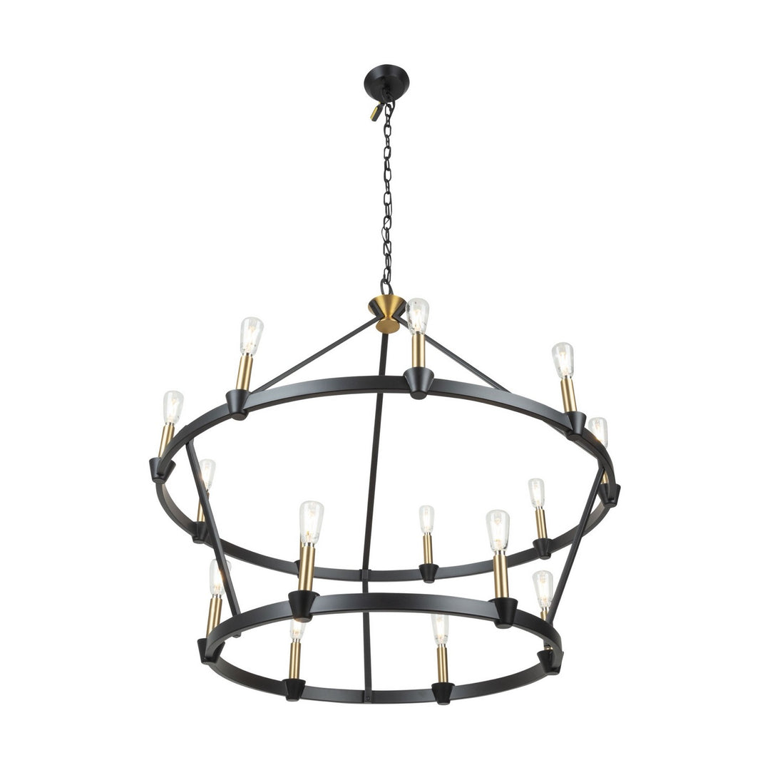 Artcraft Canada - AC11985BB - 15 Light Chandelier - Notting Hill - Black and Brushed Brass