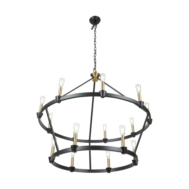 Artcraft Canada - AC11985BB - 15 Light Chandelier - Notting Hill - Black and Brushed Brass