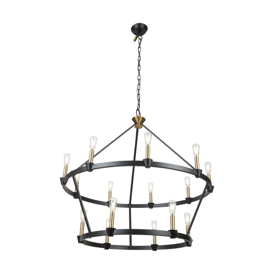 Artcraft Canada - AC11985BB - 15 Light Chandelier - Notting Hill - Black and Brushed Brass
