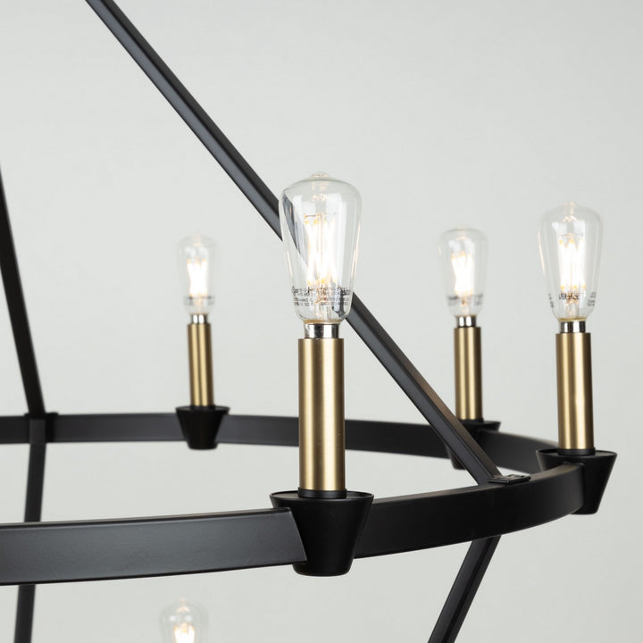 Artcraft Canada - AC11985BB - 15 Light Chandelier - Notting Hill - Black and Brushed Brass