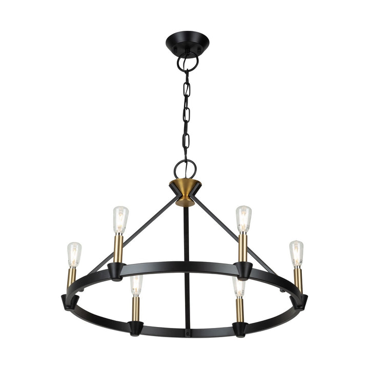 Artcraft Canada - AC11986BB - Six Light Chandelier - Notting Hill - Black and Brushed Brass