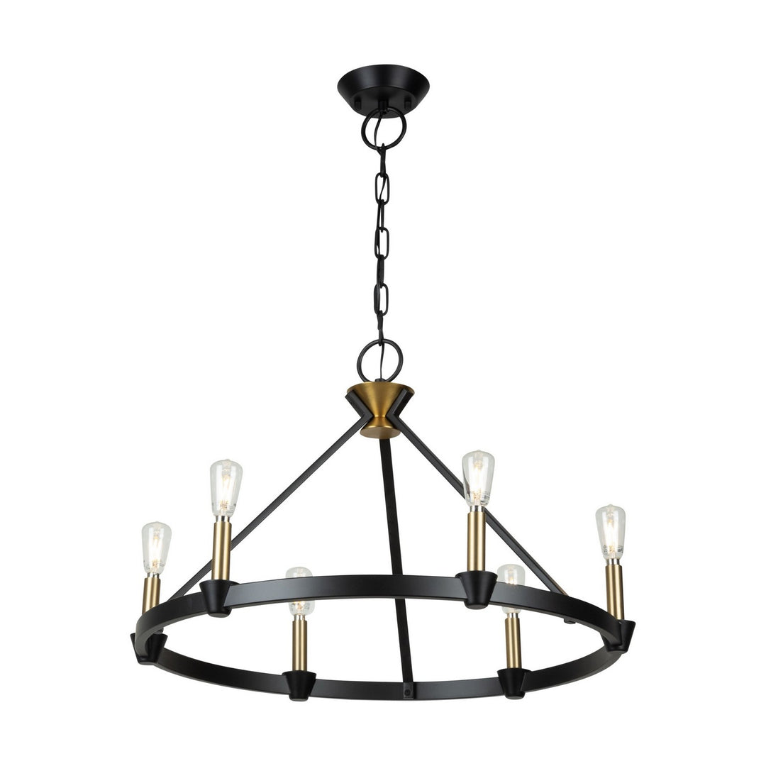 Artcraft Canada - AC11986BB - Six Light Chandelier - Notting Hill - Black and Brushed Brass
