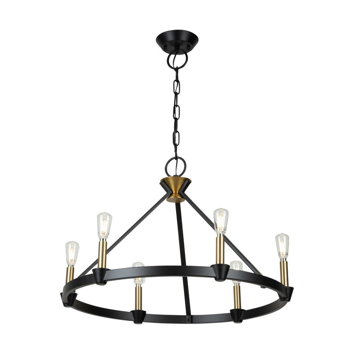Artcraft Canada - AC11986BB - Six Light Chandelier - Notting Hill - Black and Brushed Brass