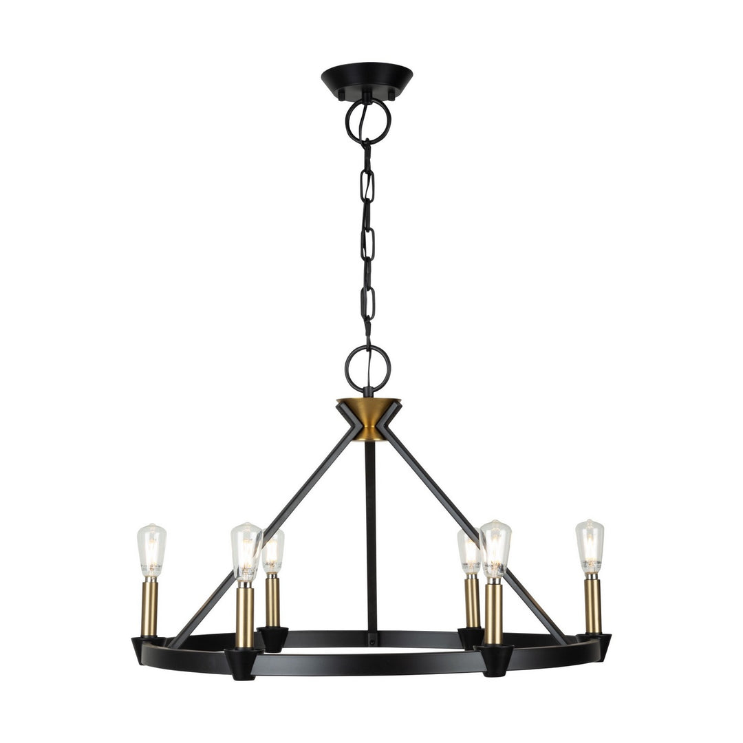 Artcraft Canada - AC11986BB - Six Light Chandelier - Notting Hill - Black and Brushed Brass