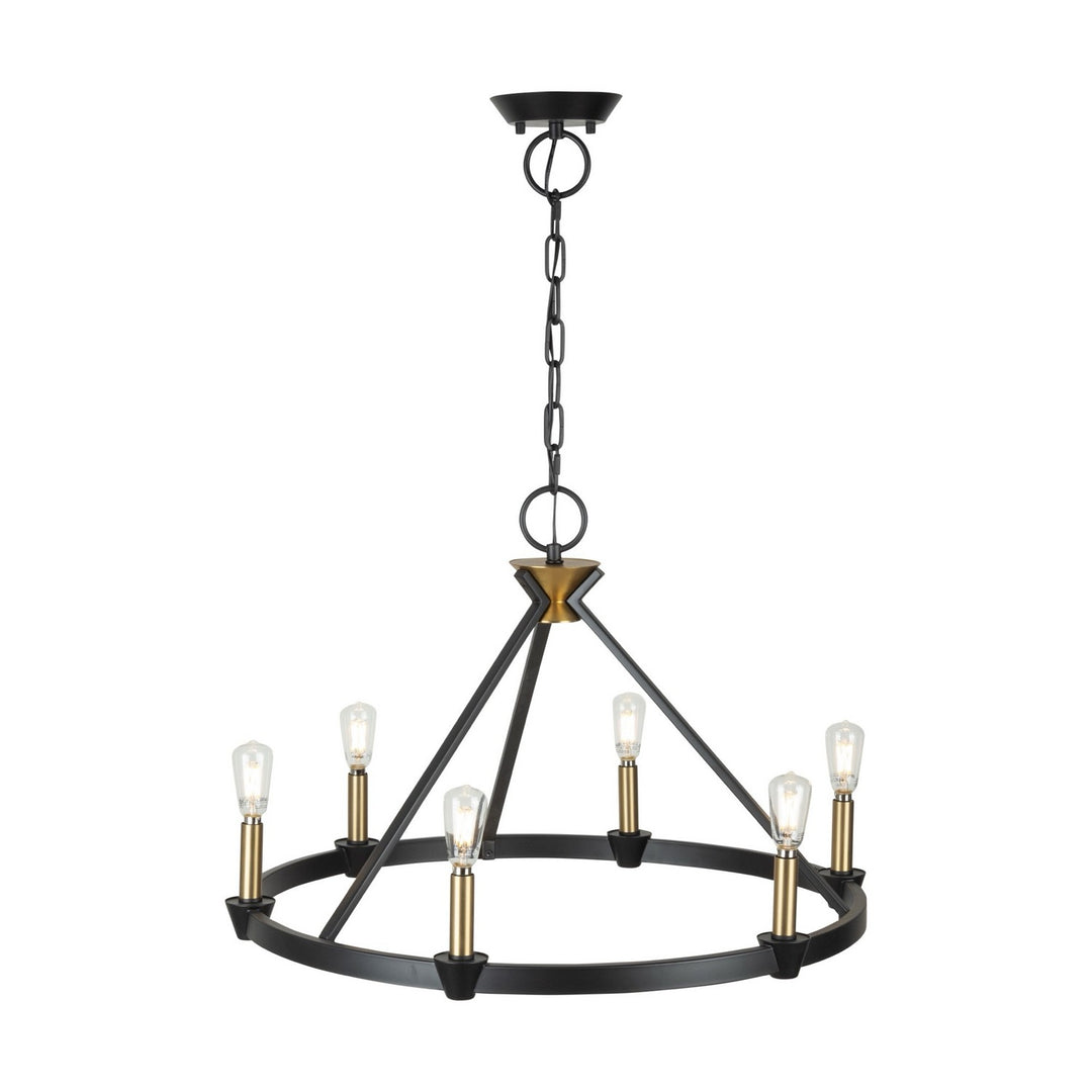 Artcraft Canada - AC11986BB - Six Light Chandelier - Notting Hill - Black and Brushed Brass