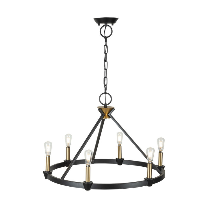 Artcraft Canada - AC11986BB - Six Light Chandelier - Notting Hill - Black and Brushed Brass