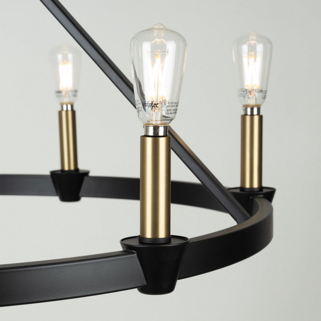 Artcraft Canada - AC11986BB - Six Light Chandelier - Notting Hill - Black and Brushed Brass