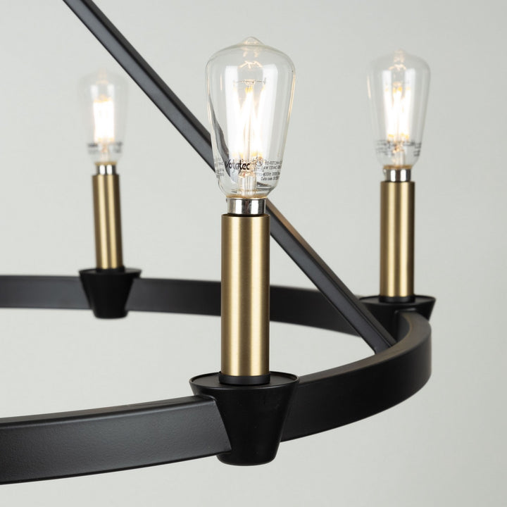 Artcraft Canada - AC11986BB - Six Light Chandelier - Notting Hill - Black and Brushed Brass