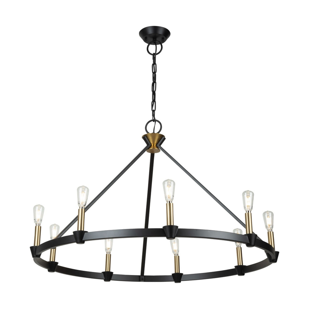 Artcraft Canada - AC11989BB - Nine Light Chandelier - Notting Hill - Black and Brushed Brass