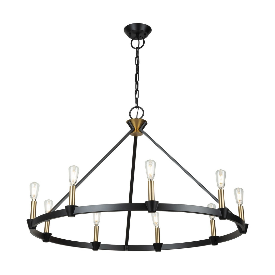 Artcraft Canada - AC11989BB - Nine Light Chandelier - Notting Hill - Black and Brushed Brass