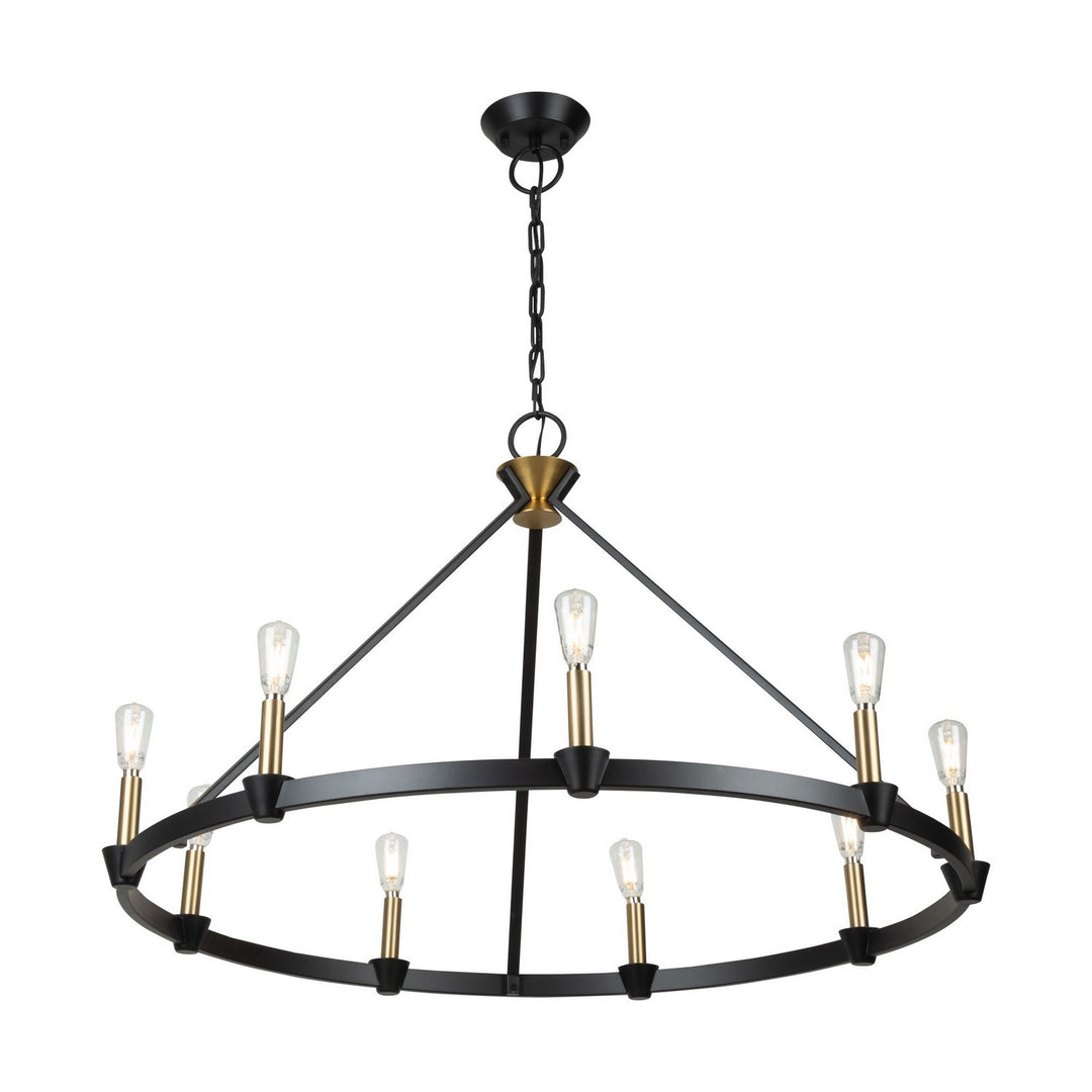 Artcraft Canada - AC11989BB - Nine Light Chandelier - Notting Hill - Black and Brushed Brass
