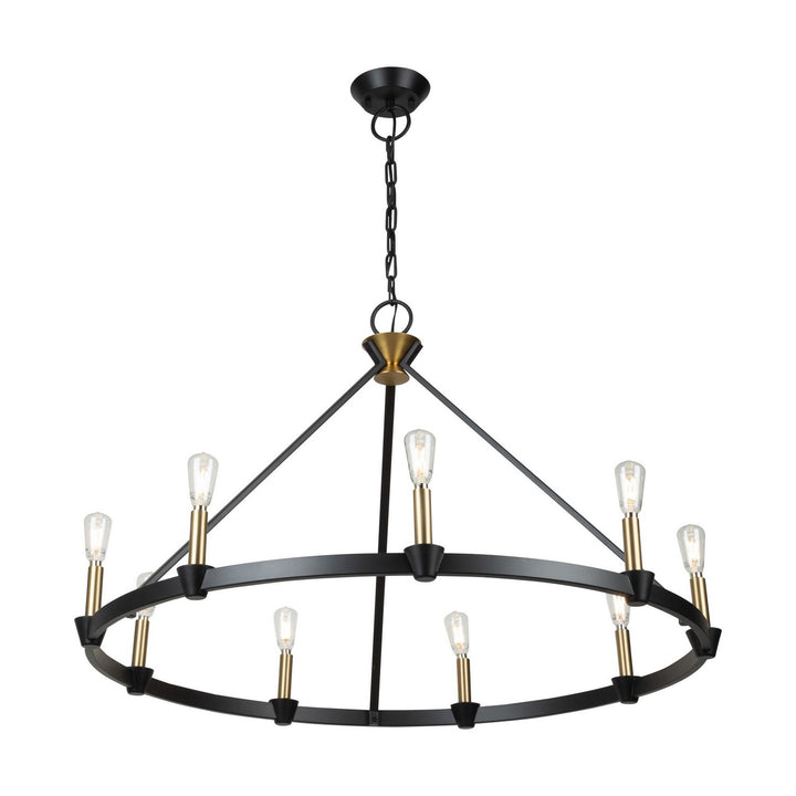 Artcraft Canada - AC11989BB - Nine Light Chandelier - Notting Hill - Black and Brushed Brass