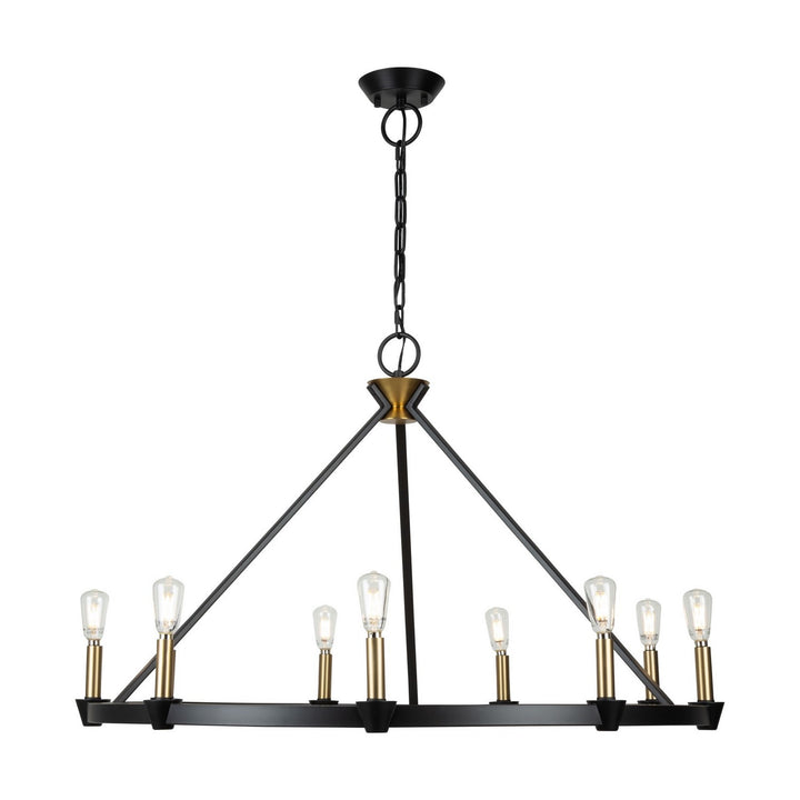 Artcraft Canada - AC11989BB - Nine Light Chandelier - Notting Hill - Black and Brushed Brass