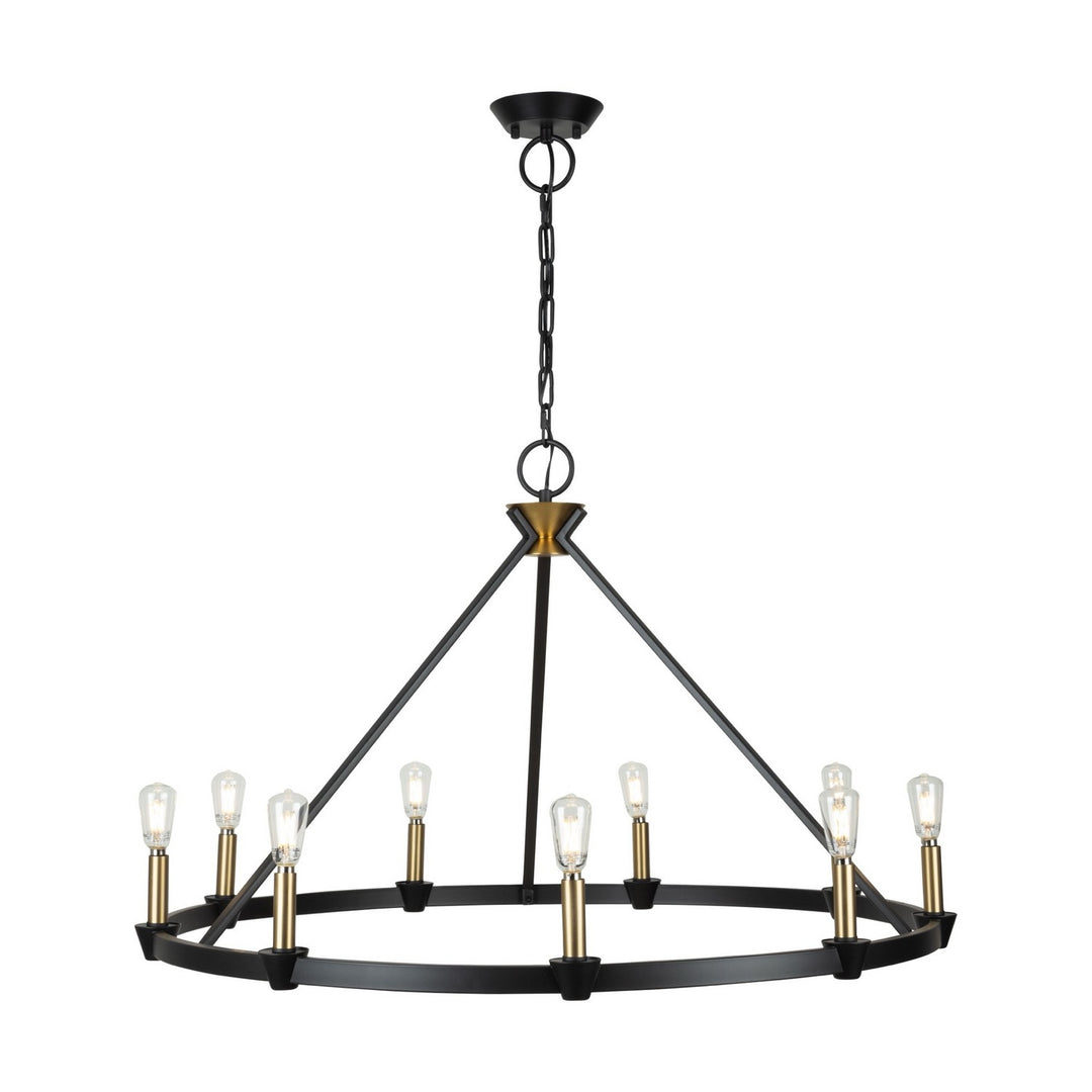 Artcraft Canada - AC11989BB - Nine Light Chandelier - Notting Hill - Black and Brushed Brass
