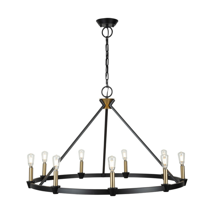 Artcraft Canada - AC11989BB - Nine Light Chandelier - Notting Hill - Black and Brushed Brass