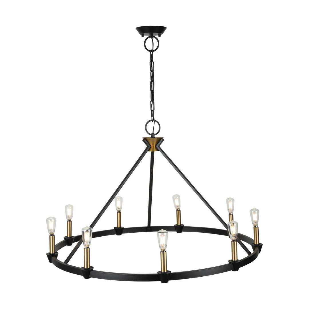 Artcraft Canada - AC11989BB - Nine Light Chandelier - Notting Hill - Black and Brushed Brass