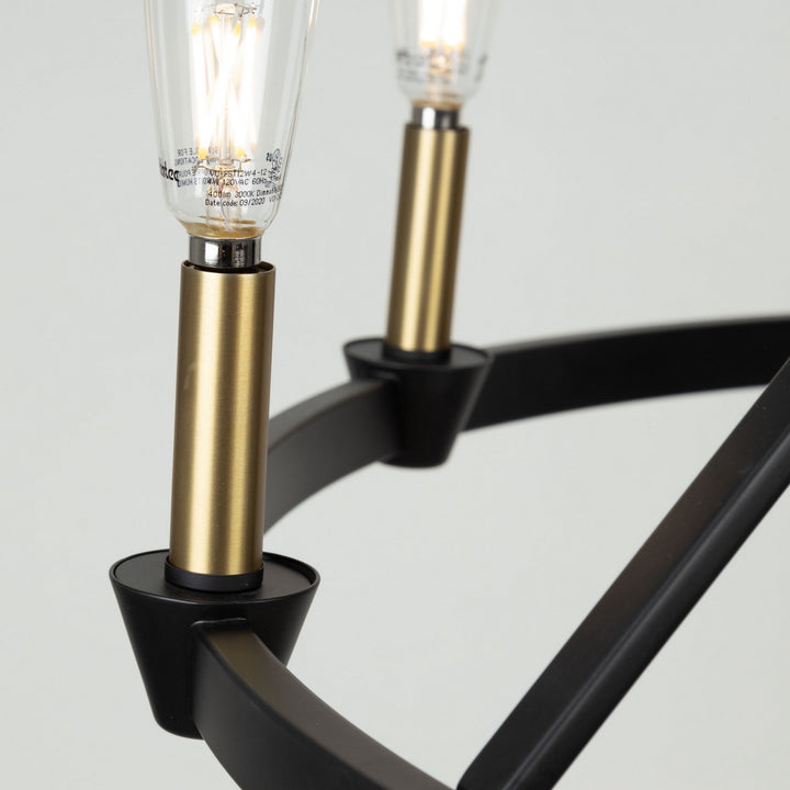 Artcraft Canada - AC11989BB - Nine Light Chandelier - Notting Hill - Black and Brushed Brass