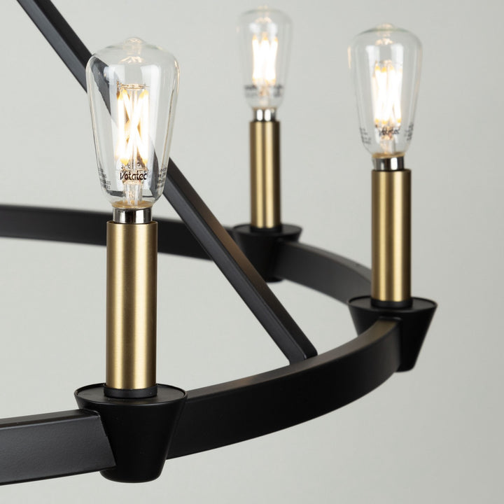 Artcraft Canada - AC11989BB - Nine Light Chandelier - Notting Hill - Black and Brushed Brass