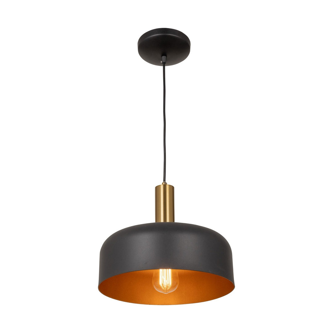 Artcraft Canada - AC7421BB - One Light Pendant - Orsa - Black and Brushed Brass