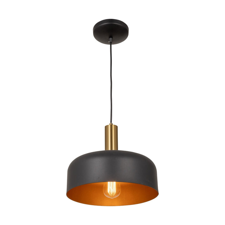 Artcraft Canada - AC7421BB - One Light Pendant - Orsa - Black and Brushed Brass