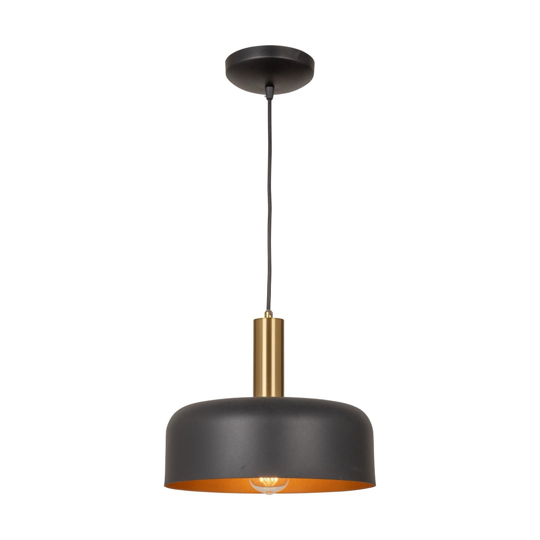 Artcraft Canada - AC7421BB - One Light Pendant - Orsa - Black and Brushed Brass