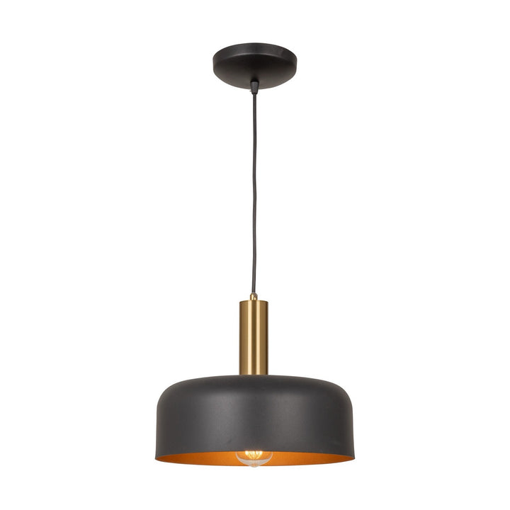 Artcraft Canada - AC7421BB - One Light Pendant - Orsa - Black and Brushed Brass
