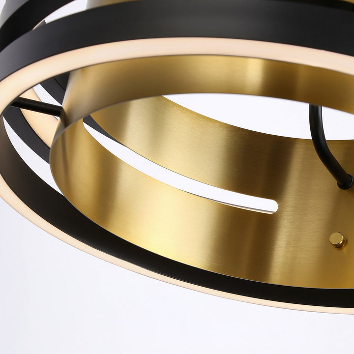 Artcraft Canada - AC6752BB - LED Semi-Flush Mount - Toledo - Black and Brushed Brass