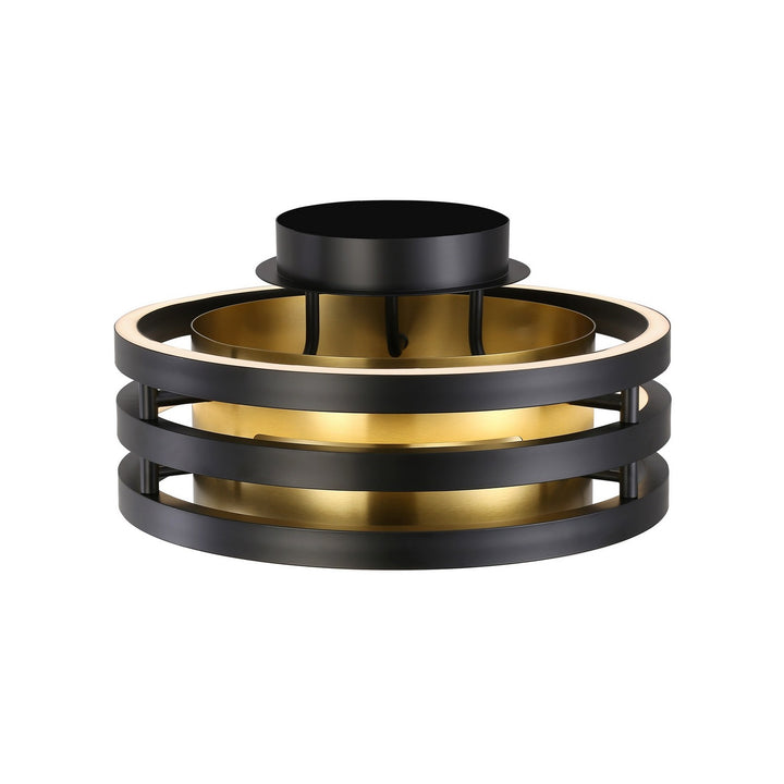 Artcraft Canada - AC6752BB - LED Semi-Flush Mount - Toledo - Black and Brushed Brass